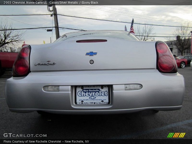 Galaxy Silver Metallic / Ebony Black 2003 Chevrolet Monte Carlo LS
