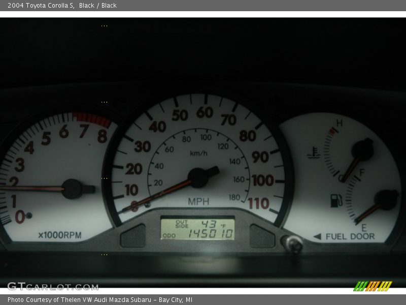 Black / Black 2004 Toyota Corolla S