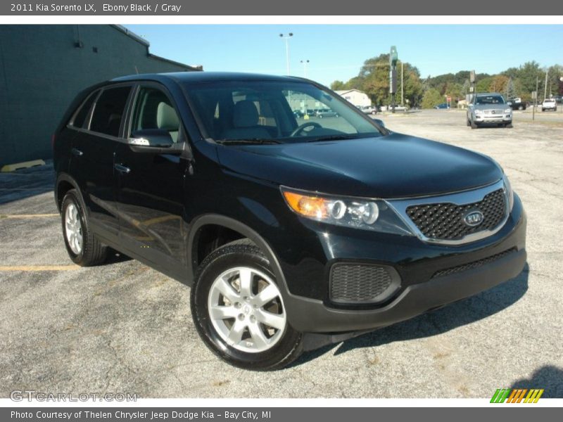 Ebony Black / Gray 2011 Kia Sorento LX