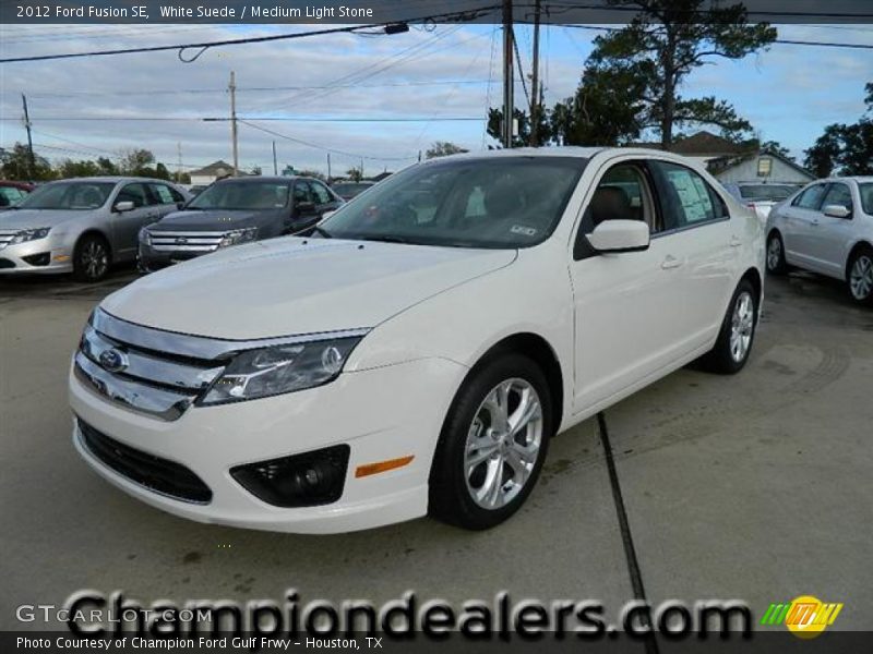 White Suede / Medium Light Stone 2012 Ford Fusion SE