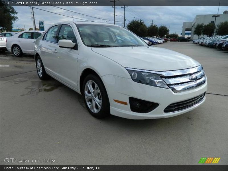 White Suede / Medium Light Stone 2012 Ford Fusion SE