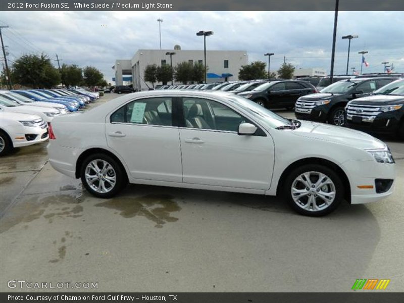 White Suede / Medium Light Stone 2012 Ford Fusion SE