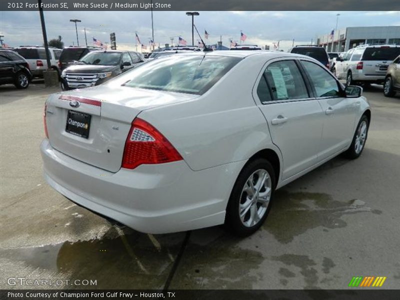 White Suede / Medium Light Stone 2012 Ford Fusion SE