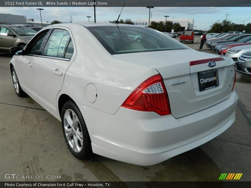 White Suede / Medium Light Stone 2012 Ford Fusion SE