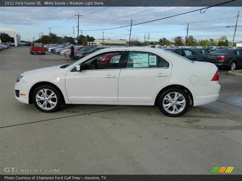 White Suede / Medium Light Stone 2012 Ford Fusion SE
