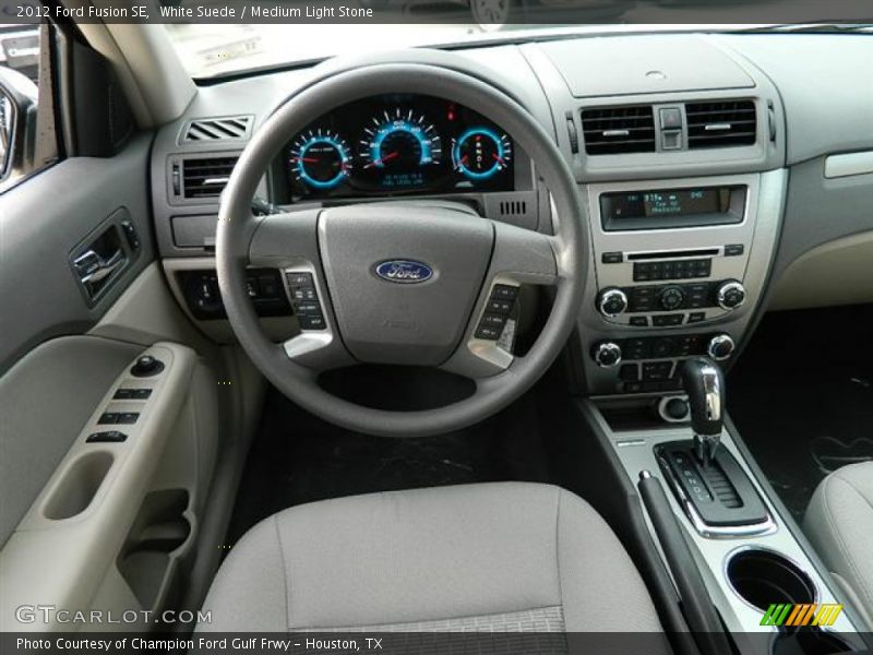 White Suede / Medium Light Stone 2012 Ford Fusion SE
