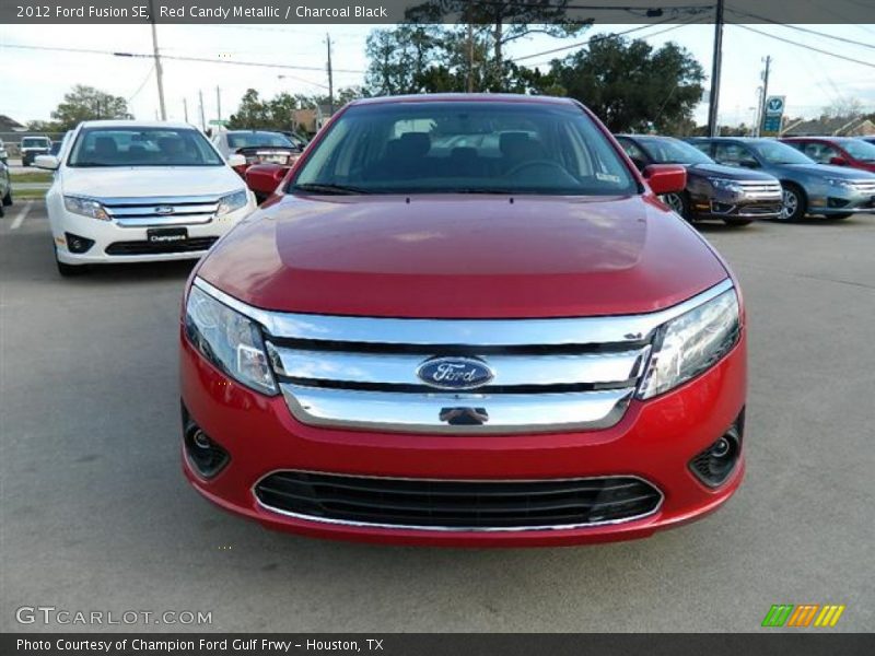 Red Candy Metallic / Charcoal Black 2012 Ford Fusion SE