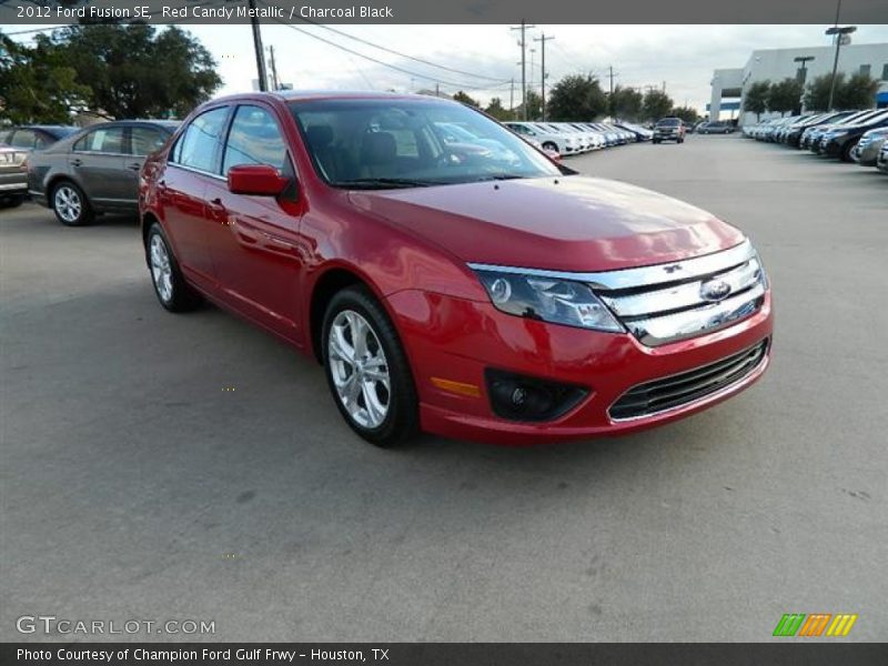 Red Candy Metallic / Charcoal Black 2012 Ford Fusion SE