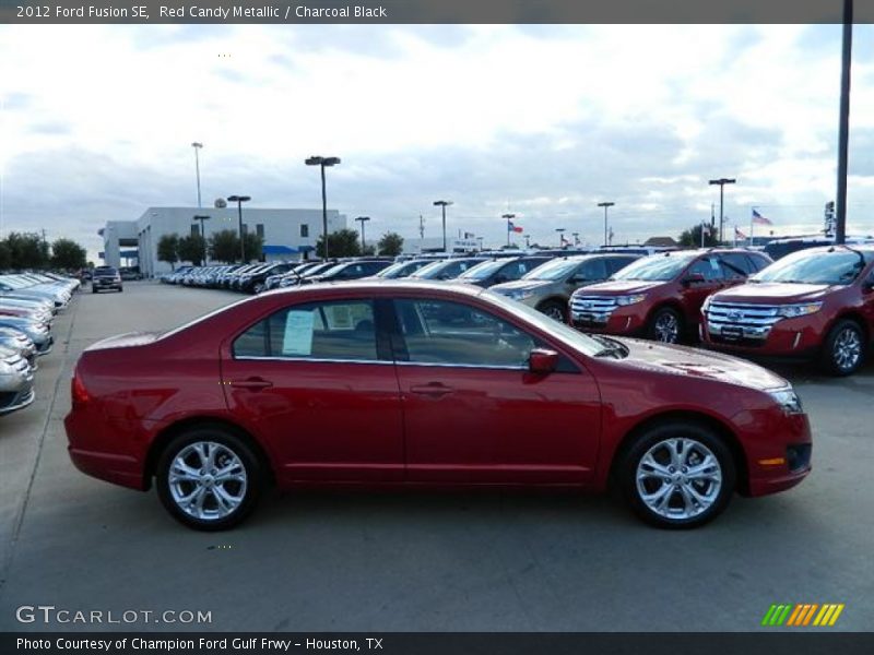 Red Candy Metallic / Charcoal Black 2012 Ford Fusion SE