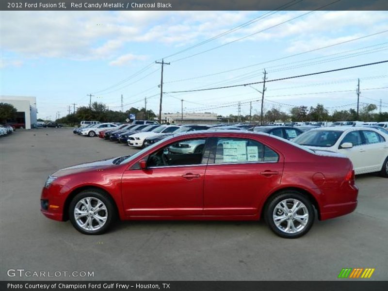 Red Candy Metallic / Charcoal Black 2012 Ford Fusion SE