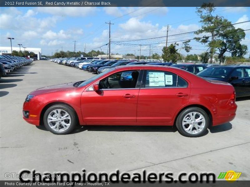 Red Candy Metallic / Charcoal Black 2012 Ford Fusion SE