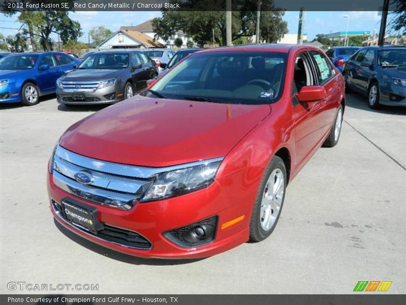 Red Candy Metallic / Charcoal Black 2012 Ford Fusion SE