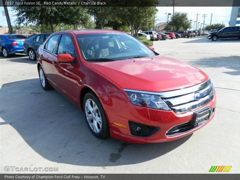Red Candy Metallic / Charcoal Black 2012 Ford Fusion SE
