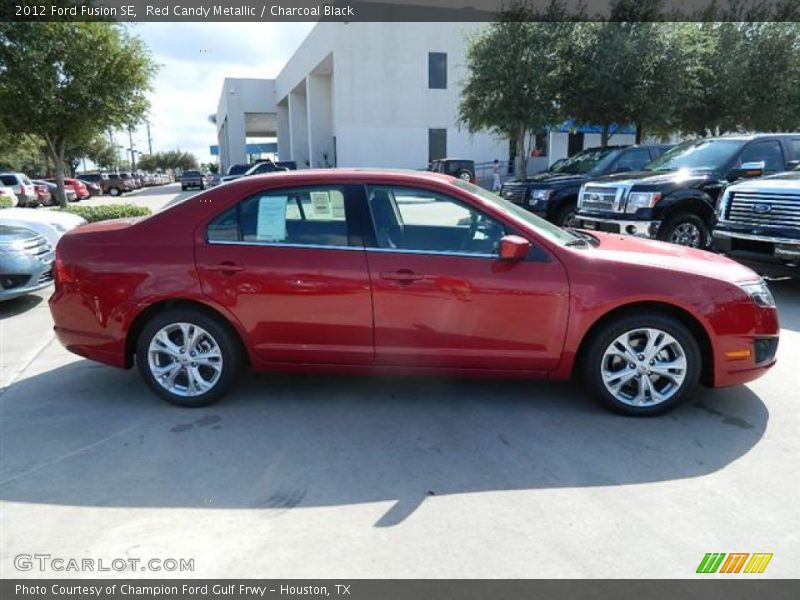 Red Candy Metallic / Charcoal Black 2012 Ford Fusion SE