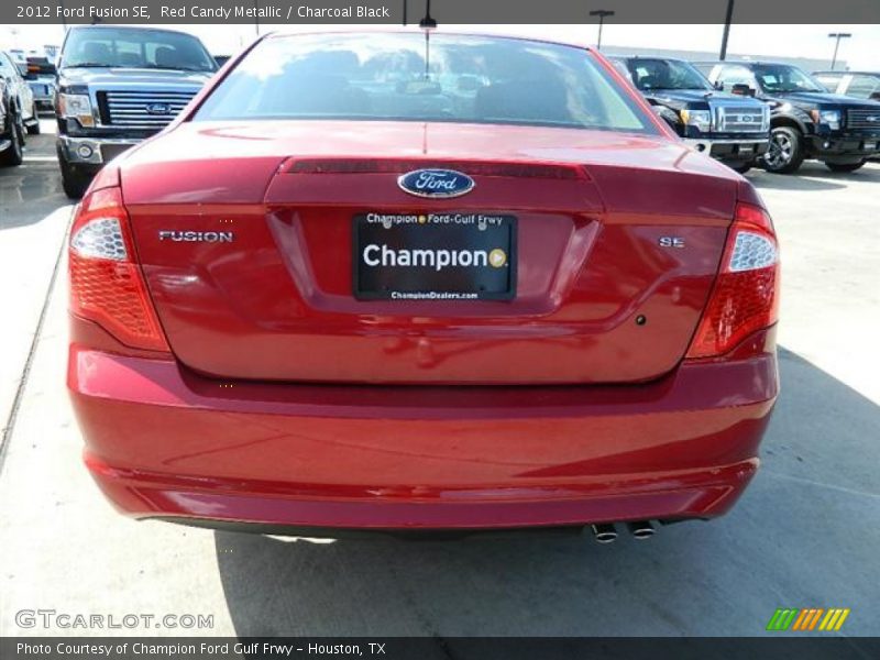 Red Candy Metallic / Charcoal Black 2012 Ford Fusion SE