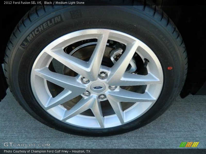 Black / Medium Light Stone 2012 Ford Fusion SEL V6