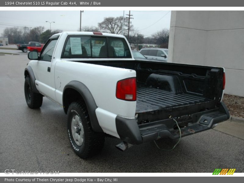White / Blue 1994 Chevrolet S10 LS Regular Cab 4x4