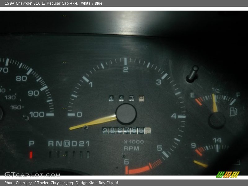 White / Blue 1994 Chevrolet S10 LS Regular Cab 4x4