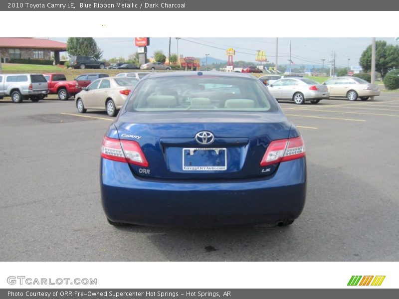 Blue Ribbon Metallic / Dark Charcoal 2010 Toyota Camry LE