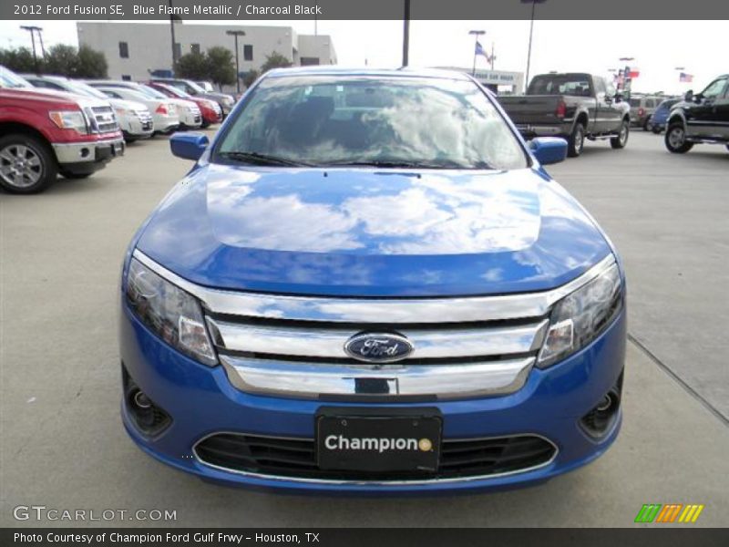 Blue Flame Metallic / Charcoal Black 2012 Ford Fusion SE