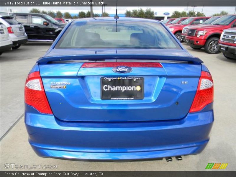 Blue Flame Metallic / Charcoal Black 2012 Ford Fusion SE