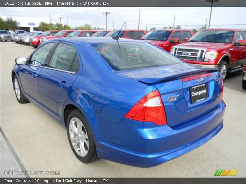 Blue Flame Metallic / Charcoal Black 2012 Ford Fusion SE