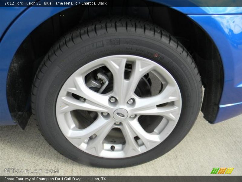Blue Flame Metallic / Charcoal Black 2012 Ford Fusion SE