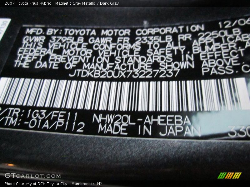 Magnetic Gray Metallic / Dark Gray 2007 Toyota Prius Hybrid