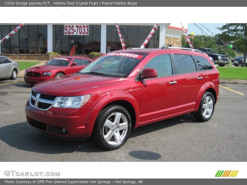 Inferno Red Crystal Pearl / Pastel Pebble Beige 2009 Dodge Journey R/T