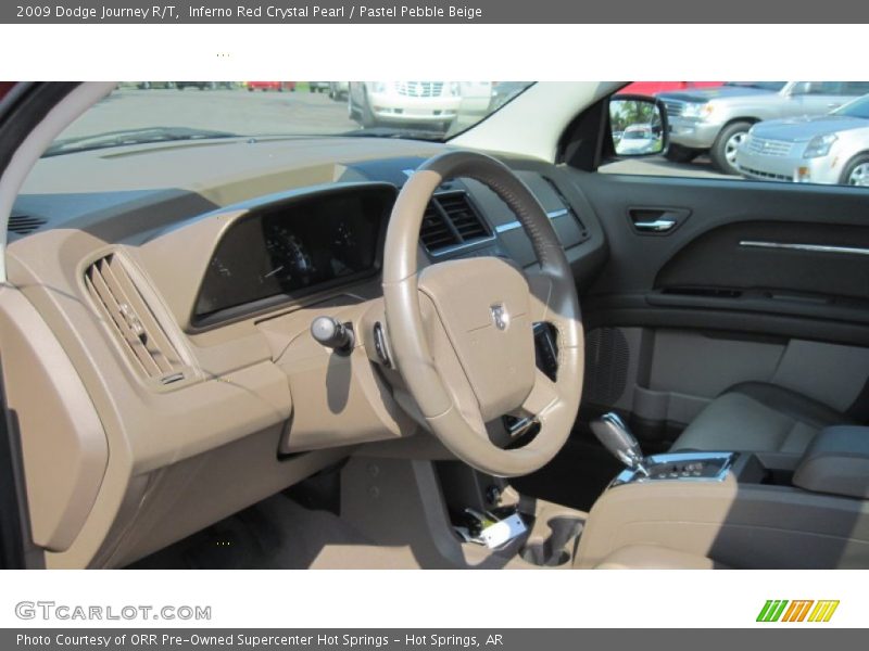 Inferno Red Crystal Pearl / Pastel Pebble Beige 2009 Dodge Journey R/T