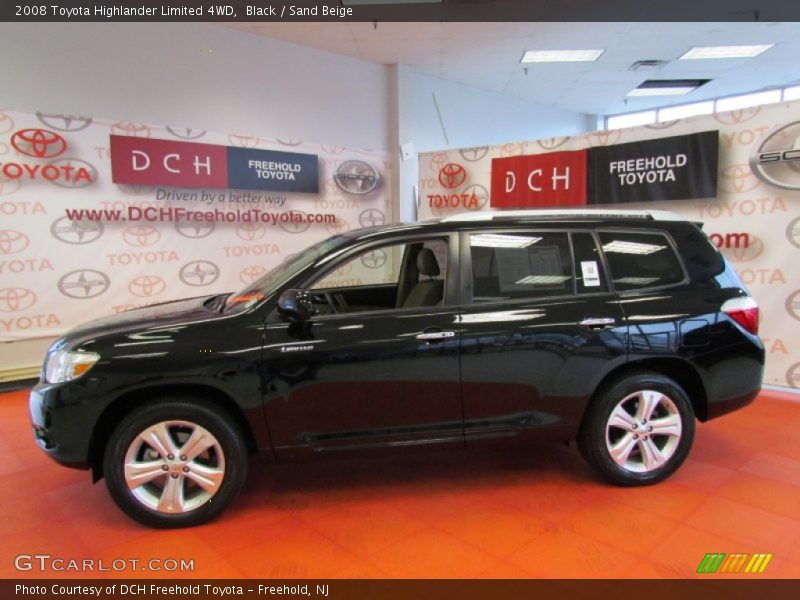 Black / Sand Beige 2008 Toyota Highlander Limited 4WD