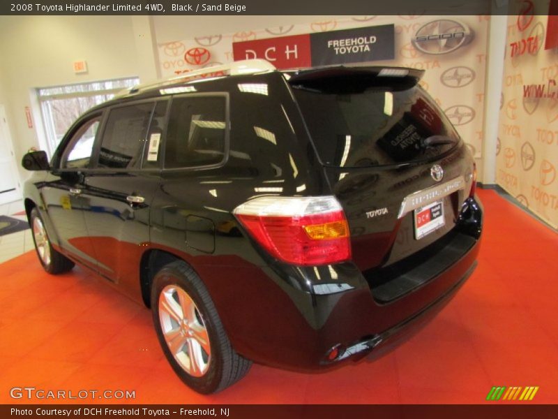 Black / Sand Beige 2008 Toyota Highlander Limited 4WD