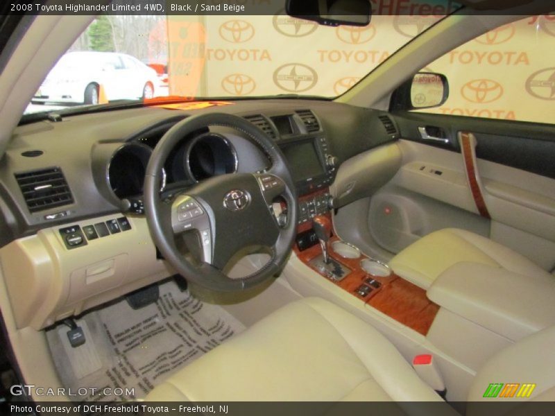 Black / Sand Beige 2008 Toyota Highlander Limited 4WD