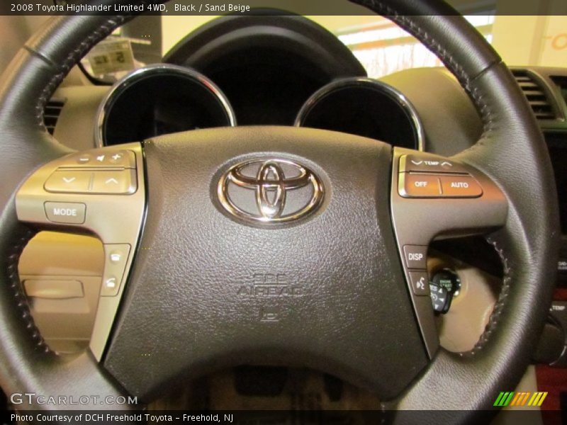 Black / Sand Beige 2008 Toyota Highlander Limited 4WD