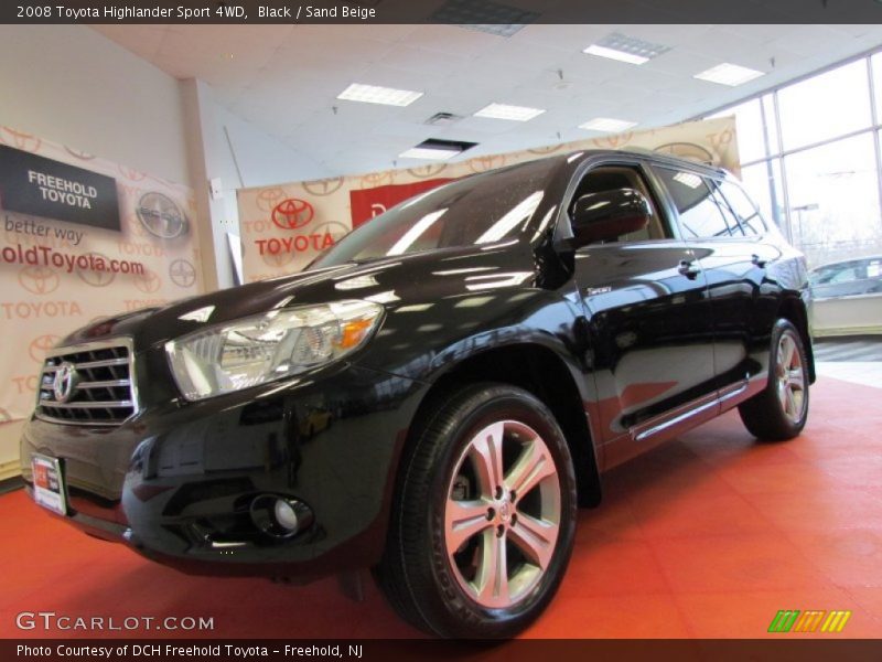 Black / Sand Beige 2008 Toyota Highlander Sport 4WD