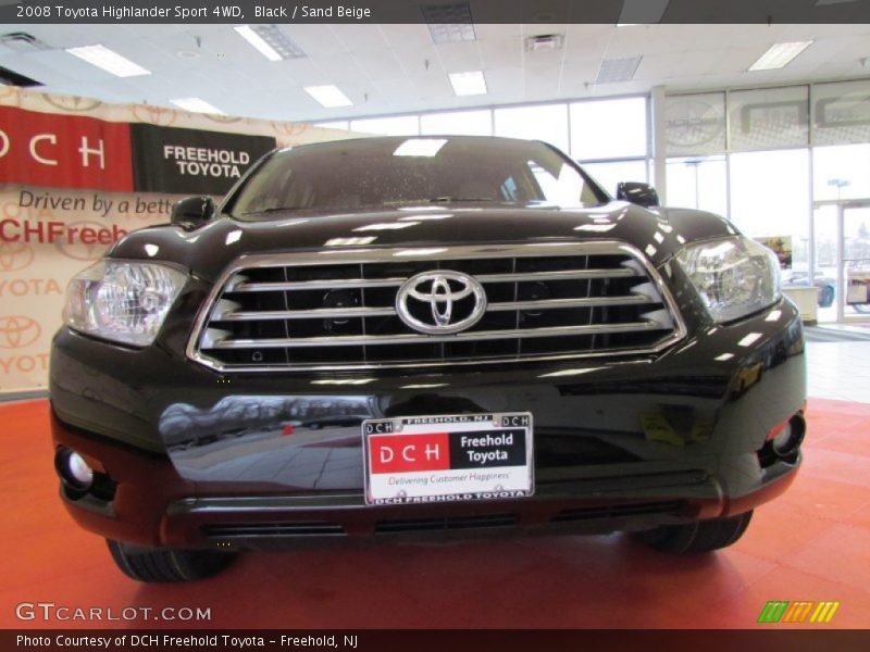Black / Sand Beige 2008 Toyota Highlander Sport 4WD