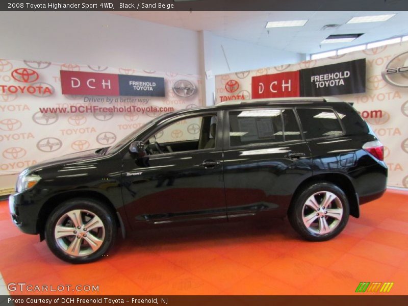 Black / Sand Beige 2008 Toyota Highlander Sport 4WD