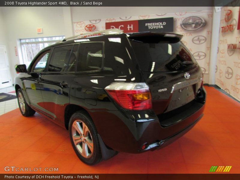 Black / Sand Beige 2008 Toyota Highlander Sport 4WD