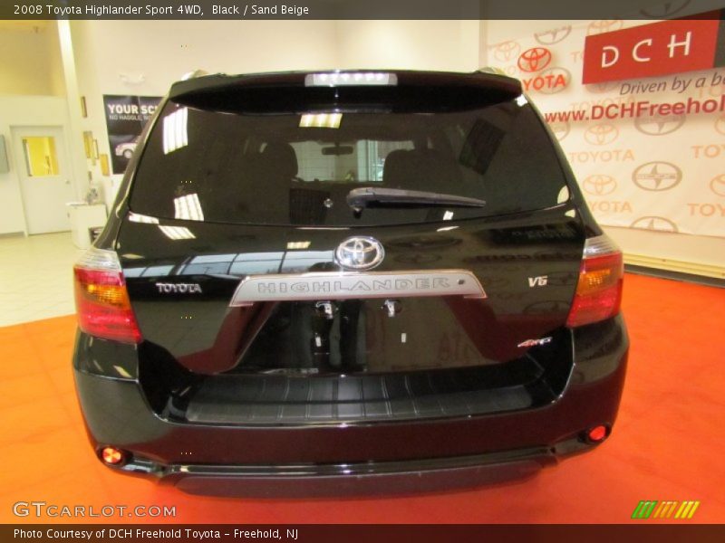 Black / Sand Beige 2008 Toyota Highlander Sport 4WD