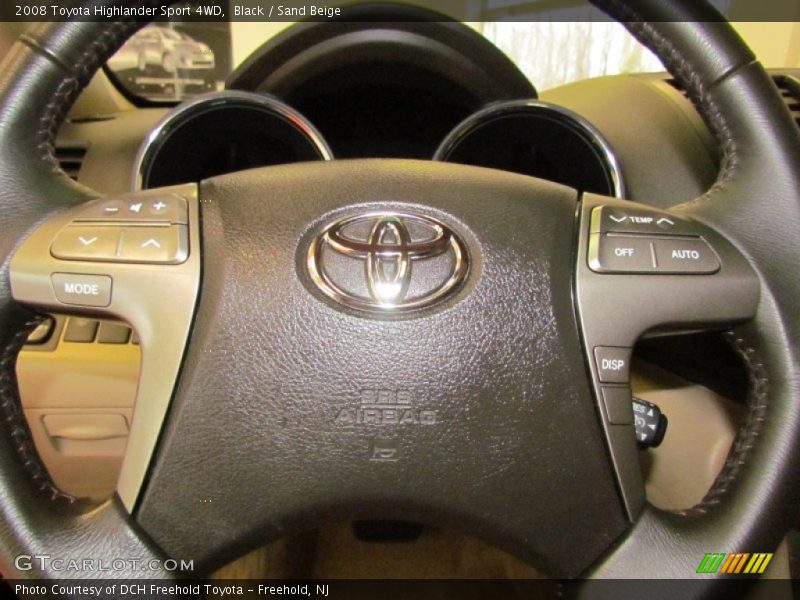 Black / Sand Beige 2008 Toyota Highlander Sport 4WD