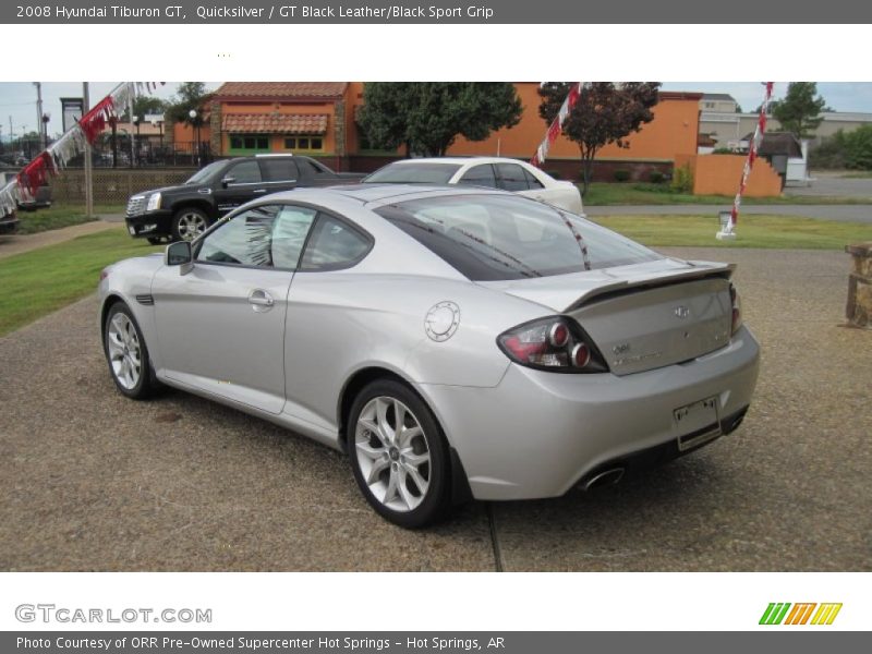 Quicksilver / GT Black Leather/Black Sport Grip 2008 Hyundai Tiburon GT