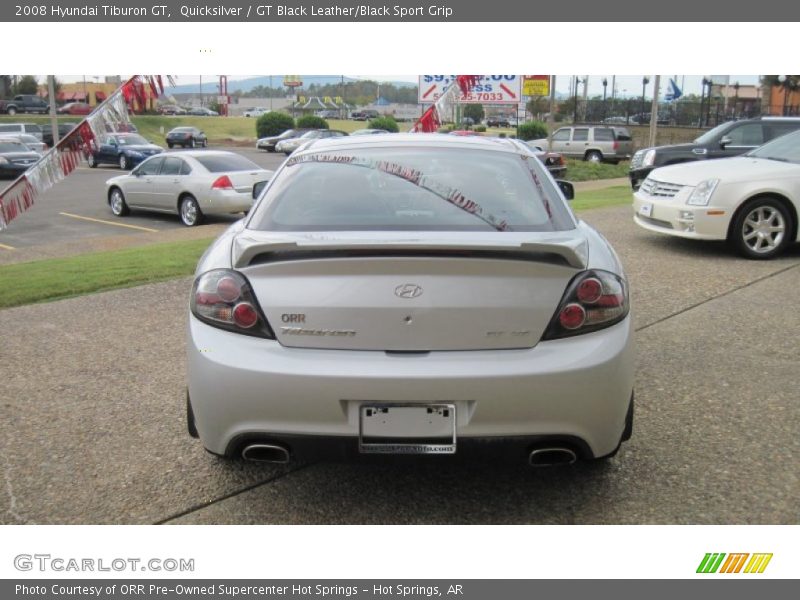 Quicksilver / GT Black Leather/Black Sport Grip 2008 Hyundai Tiburon GT