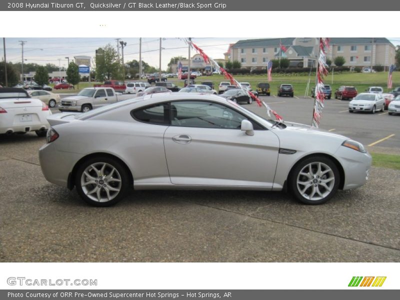 Quicksilver / GT Black Leather/Black Sport Grip 2008 Hyundai Tiburon GT