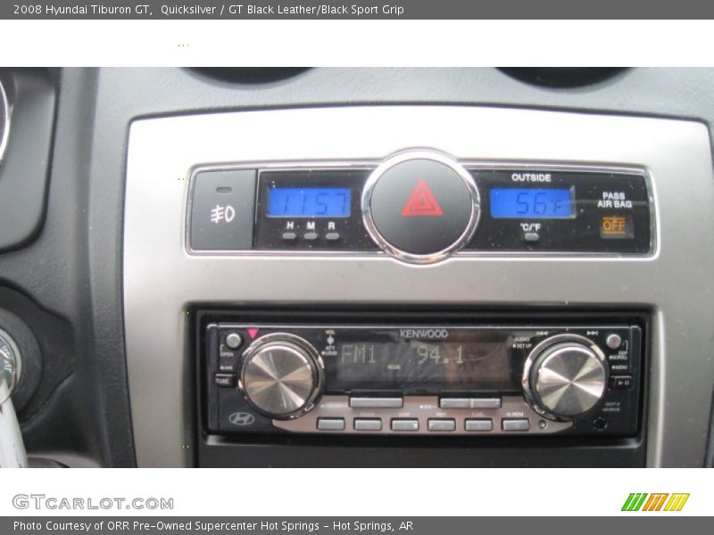 Quicksilver / GT Black Leather/Black Sport Grip 2008 Hyundai Tiburon GT