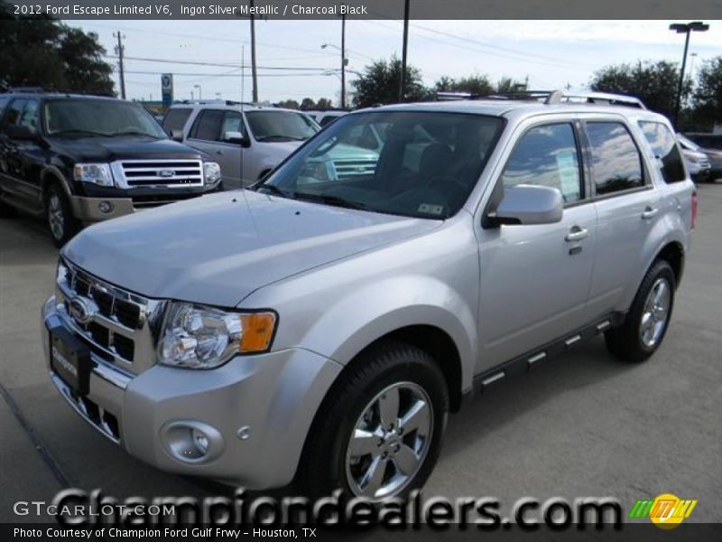 Ingot Silver Metallic / Charcoal Black 2012 Ford Escape Limited V6