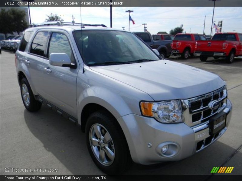 Ingot Silver Metallic / Charcoal Black 2012 Ford Escape Limited V6