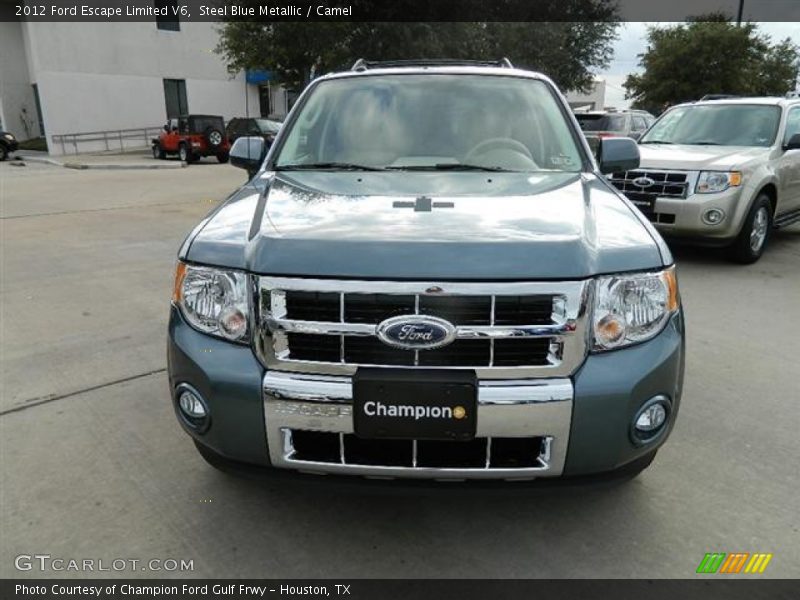 Steel Blue Metallic / Camel 2012 Ford Escape Limited V6