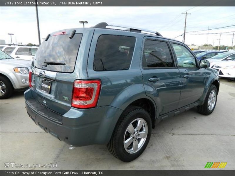 Steel Blue Metallic / Camel 2012 Ford Escape Limited V6