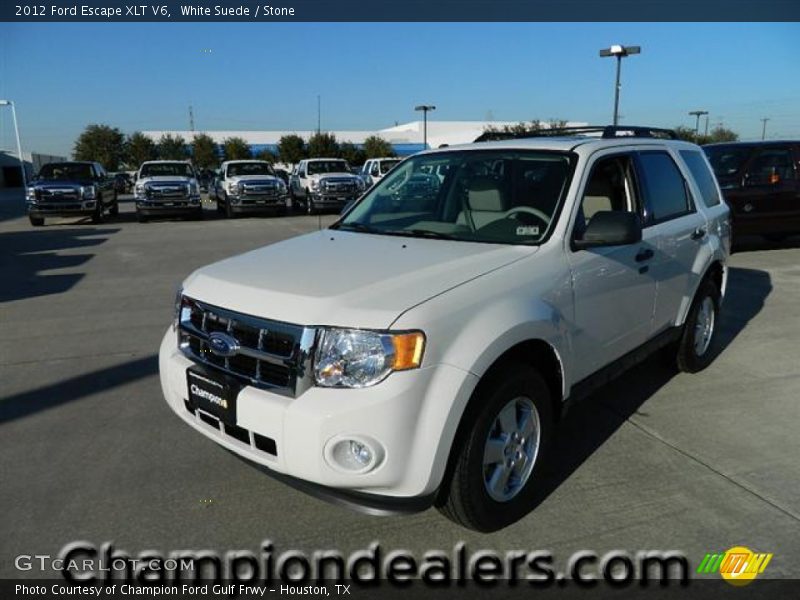 White Suede / Stone 2012 Ford Escape XLT V6
