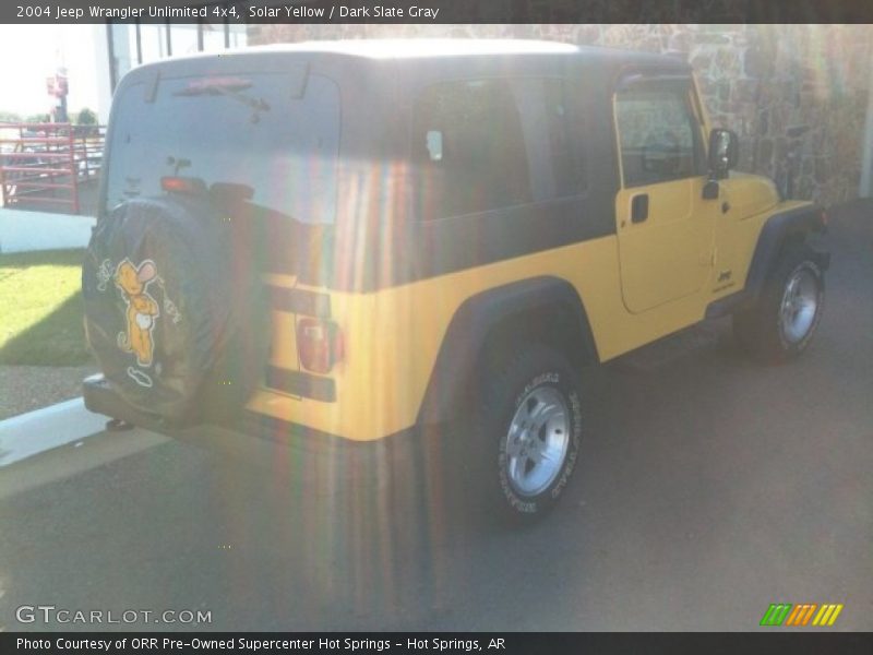 Solar Yellow / Dark Slate Gray 2004 Jeep Wrangler Unlimited 4x4